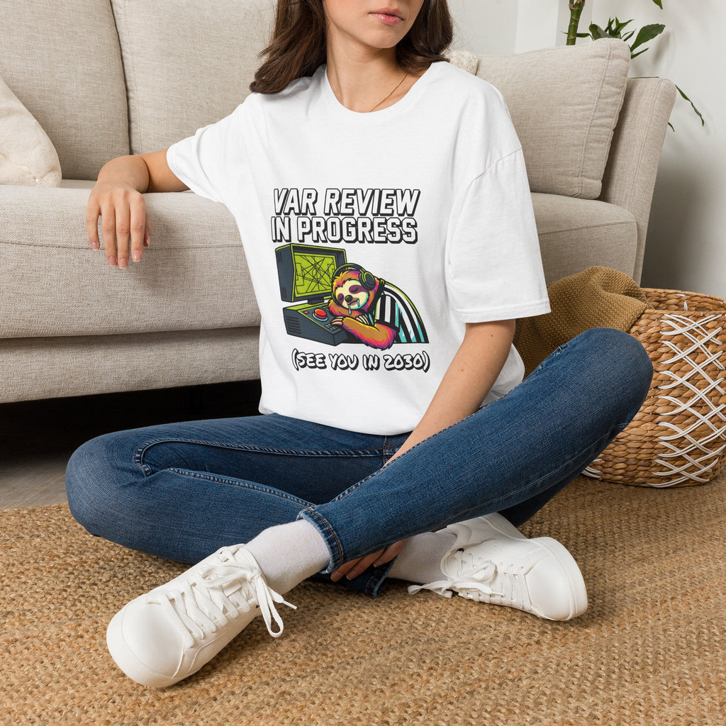 T‑Shirt — "VAR REVIEW IN PROGRESS" Funny soccer Shirt (See You in 2030)