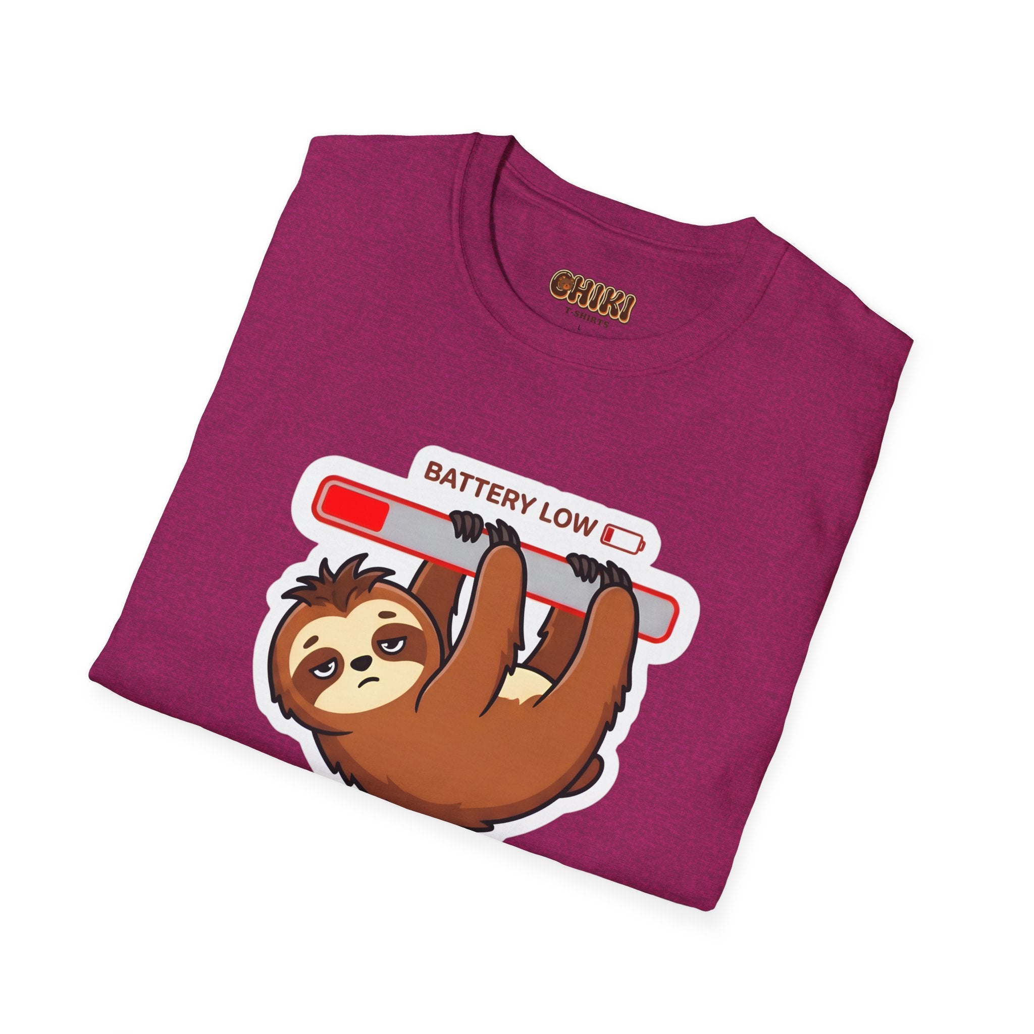 Slowly Shutting Down Sloth T-Shirt — Battery Low Cute Graphic Tee