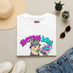 T-Shirt — "Spitting Bars" Llama Rap Graphic Tee (No Drama, Just Beats)