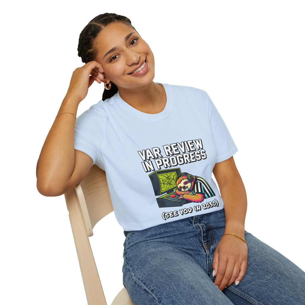 T‑Shirt — "VAR REVIEW IN PROGRESS" Funny soccer Shirt (See You in 2030)