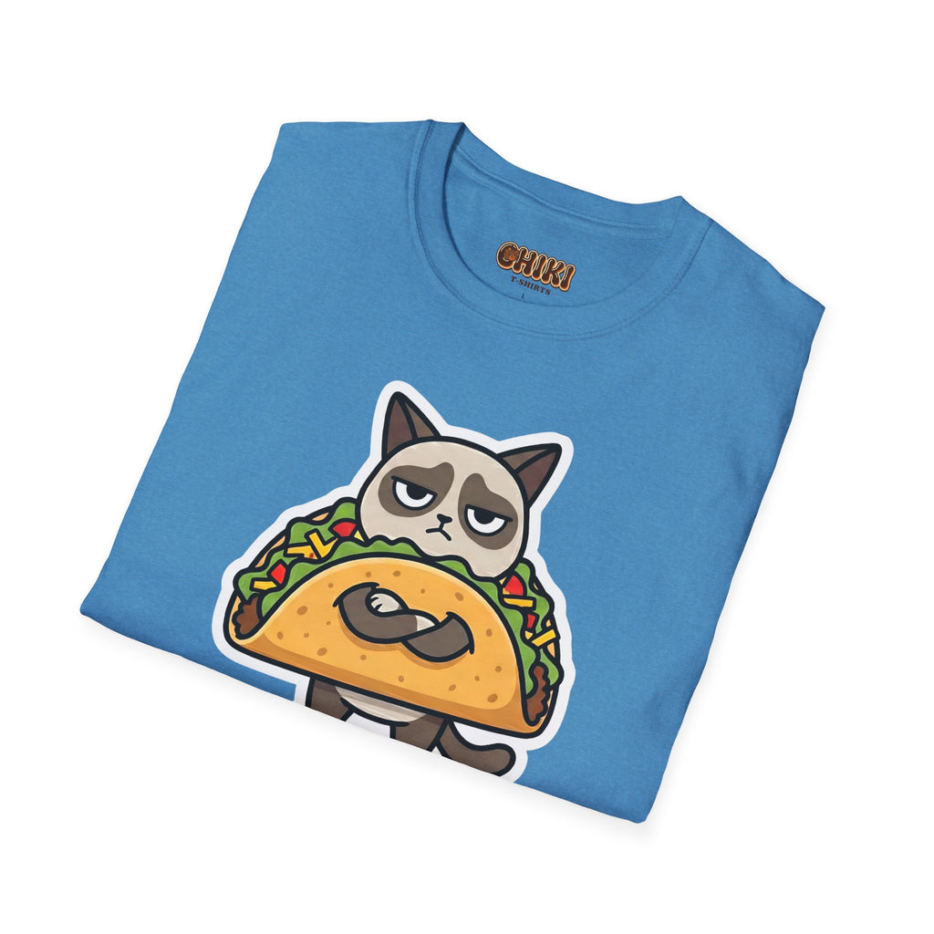 Grumpy Cat Taco T-Shirt — "I Don't Want to Taco 'Bout It" Graphic Tee