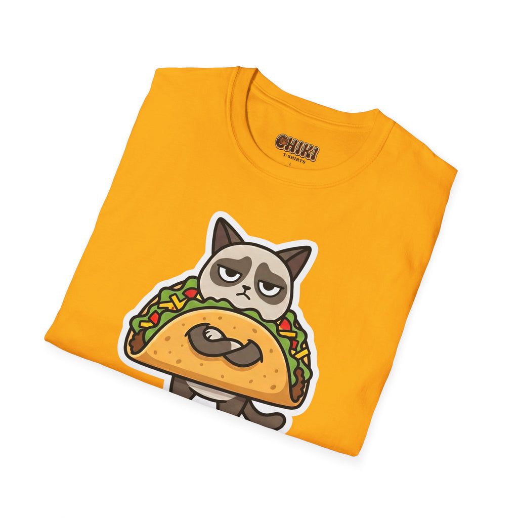 Grumpy Cat Taco T-Shirt — "I Don't Want to Taco 'Bout It" Graphic Tee