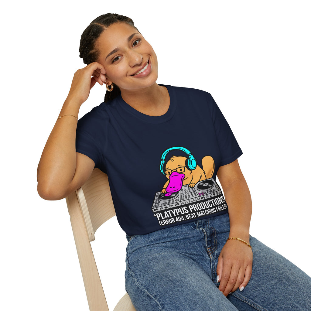 Platypus DJ T‑Shirt — 'Platypus Productions' Funny Music Producer Tee