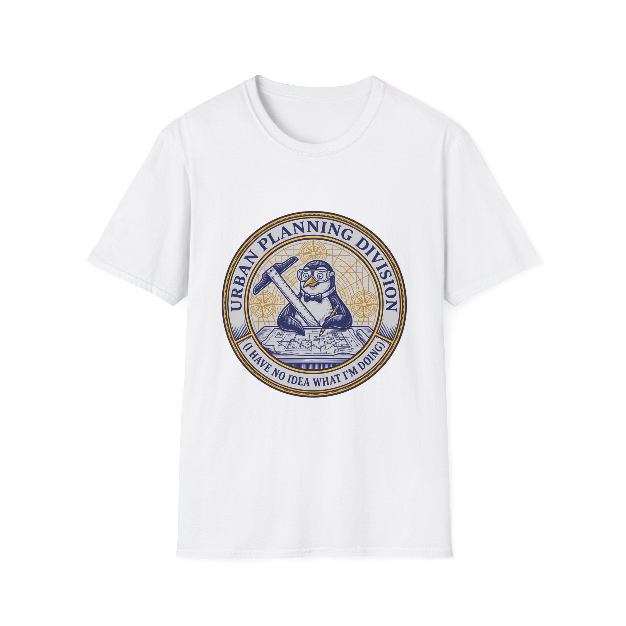 Urban Planning Division T-Shirt — Penguin Logo 'I Have No Idea What I’m Doing' Graphic Tee