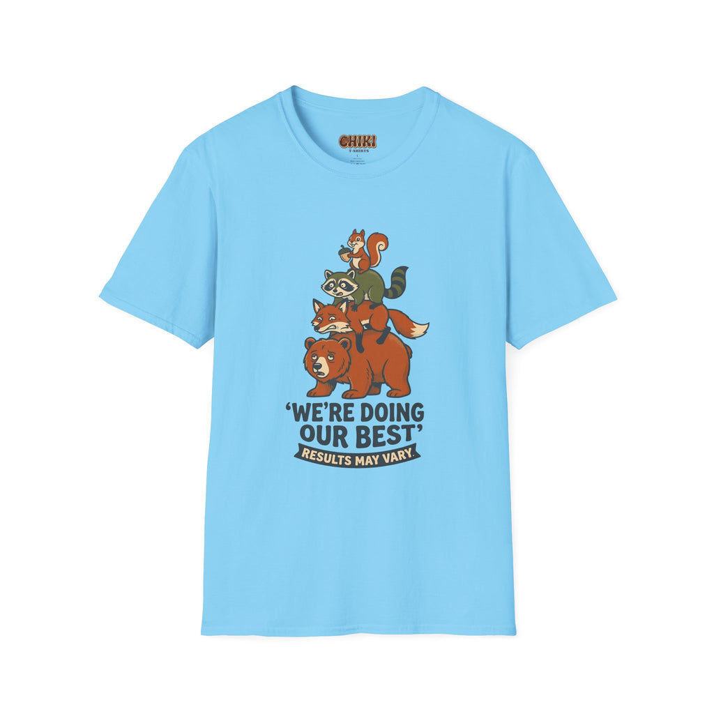 T‑Shirt — "We’re Doing Our Best" Cute Forest Animals Graphic Tee