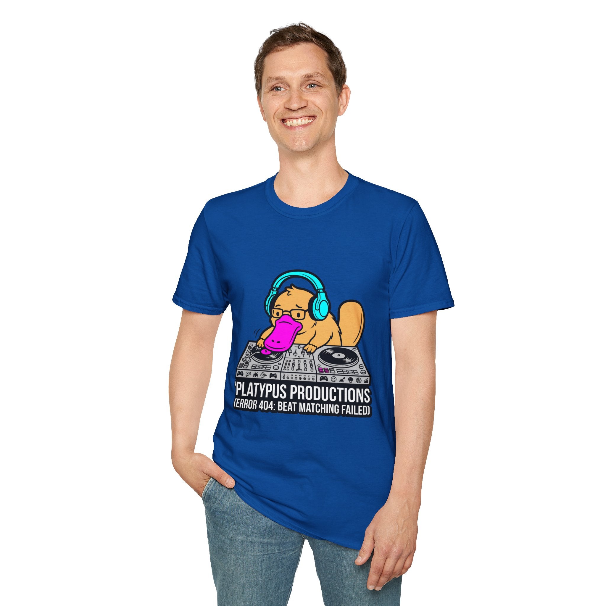 Platypus DJ T‑Shirt — 'Platypus Productions' Funny Music Producer Tee