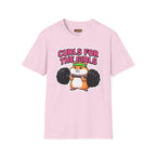 T-Shirt — "Curls for the Girls" Cute Hamster Weightlifting Graphic