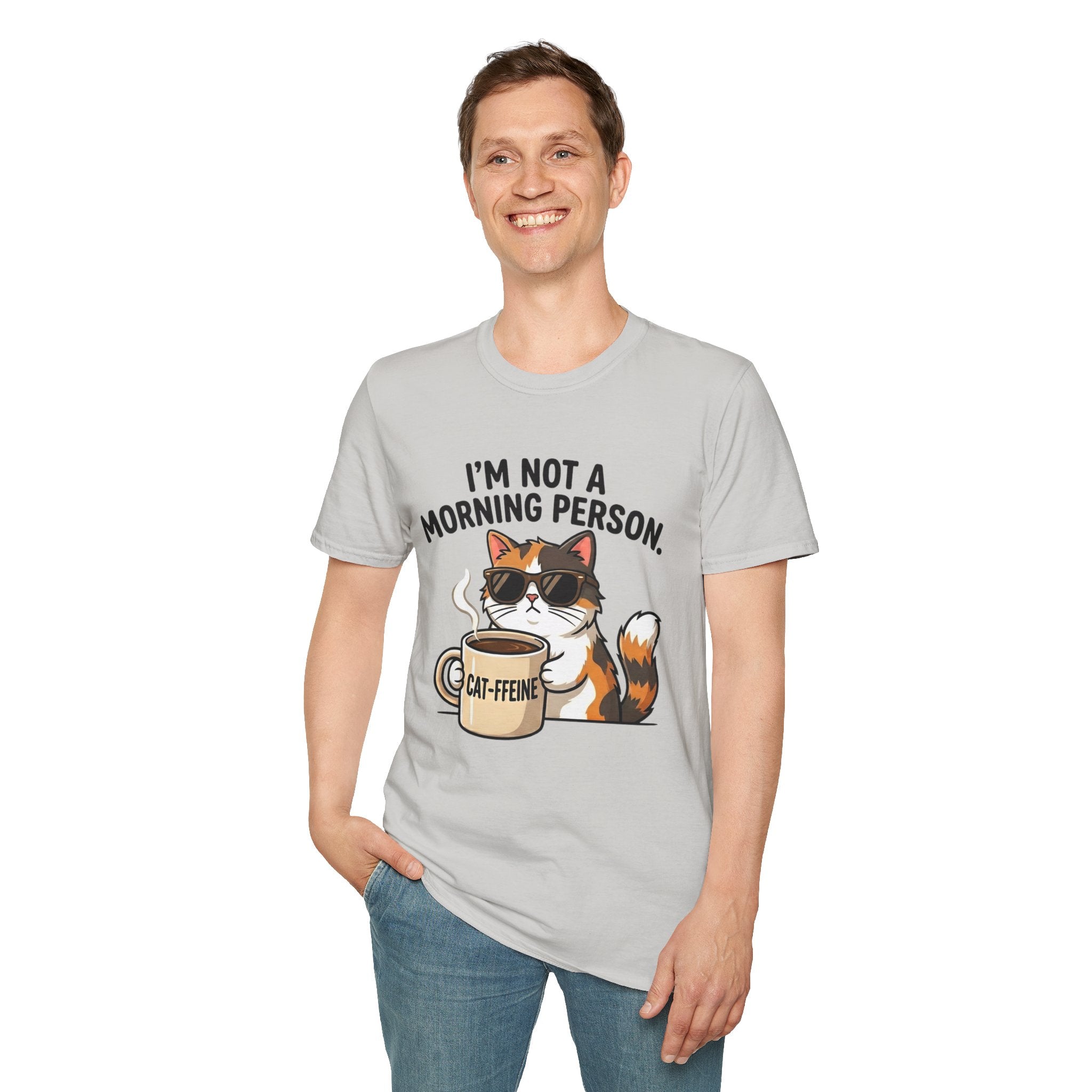 I’m Not a Morning Person Cat Coffee T-Shirt