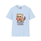 Ferret Lover T‑Shirt — Cute Cartoon Ferret Holding Heart Tee