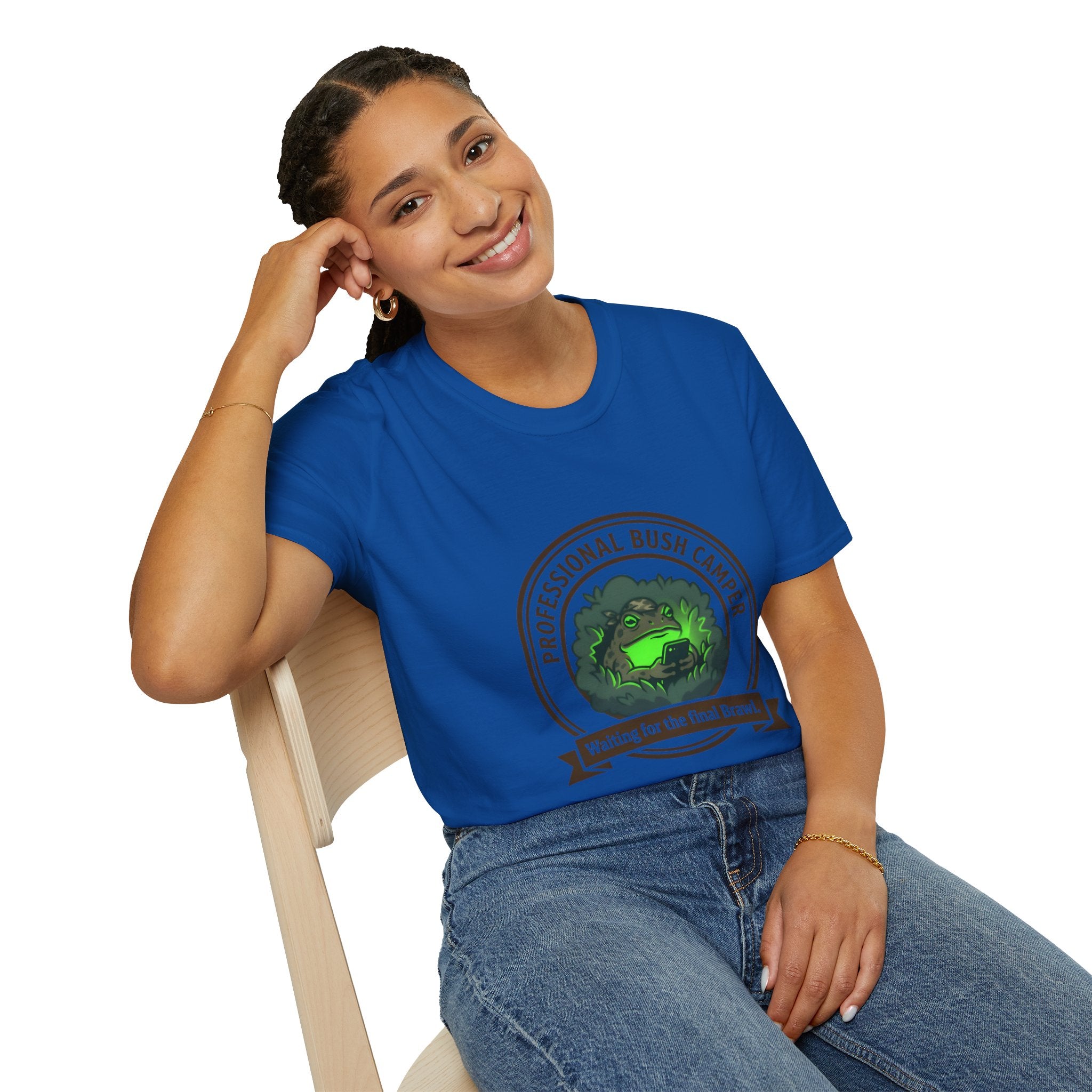 Professional Bush Camper T‑Shirt — "Waiting for the Final Breath" Camp Humor Tee