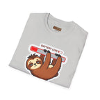 Slowly Shutting Down Sloth T-Shirt — Battery Low Cute Graphic Tee