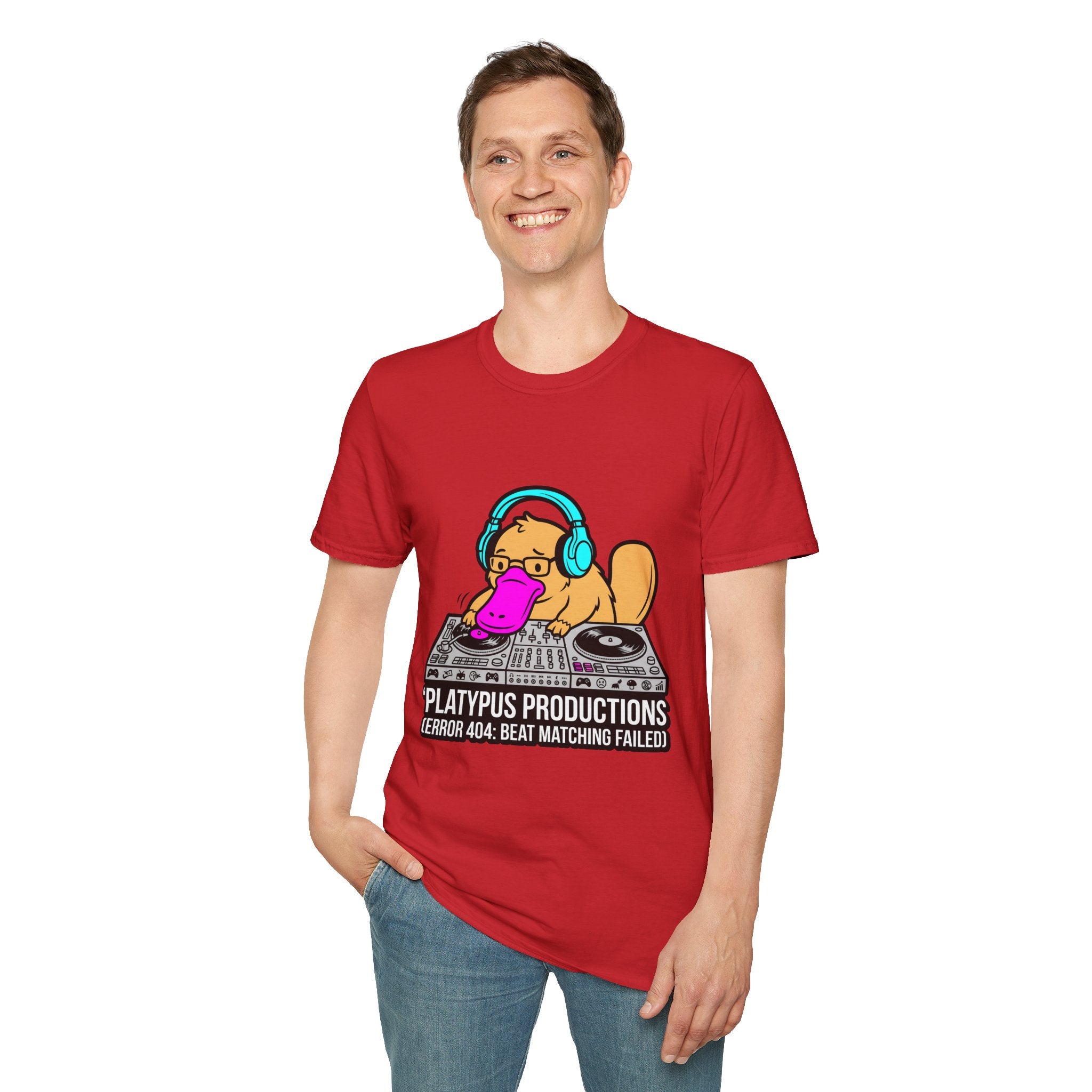 Platypus DJ T‑Shirt — 'Platypus Productions' Funny Music Producer Tee