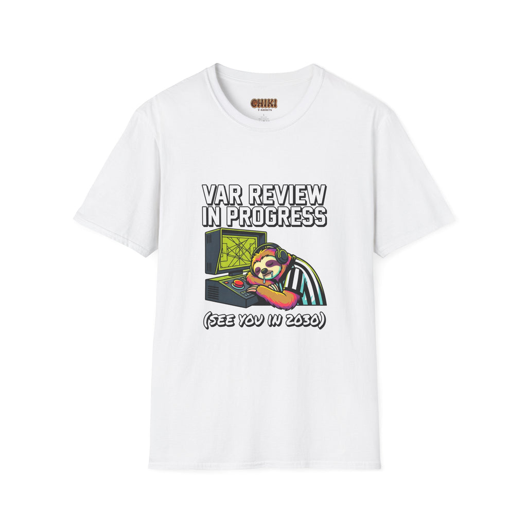 T‑Shirt — "VAR REVIEW IN PROGRESS" Funny soccer Shirt (See You in 2030)