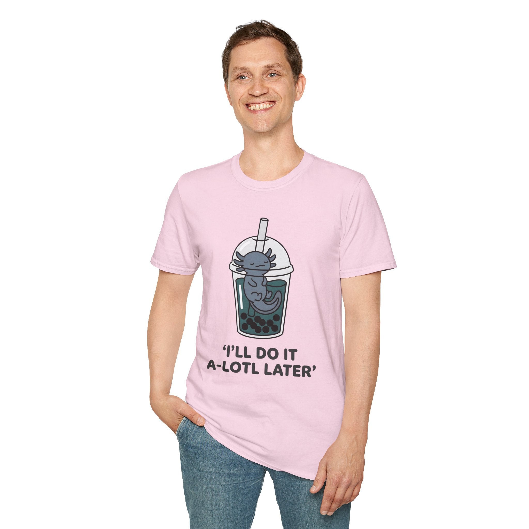 Boba Cat 'I'll Do It A-Lotl Later' T-Shirt