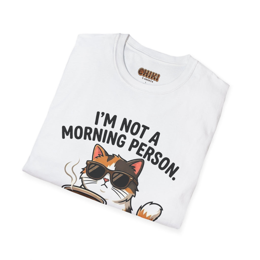 I’m Not a Morning Person Cat Coffee T-Shirt