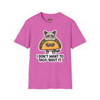Grumpy Cat Taco T-Shirt — "I Don't Want to Taco 'Bout It" Graphic Tee