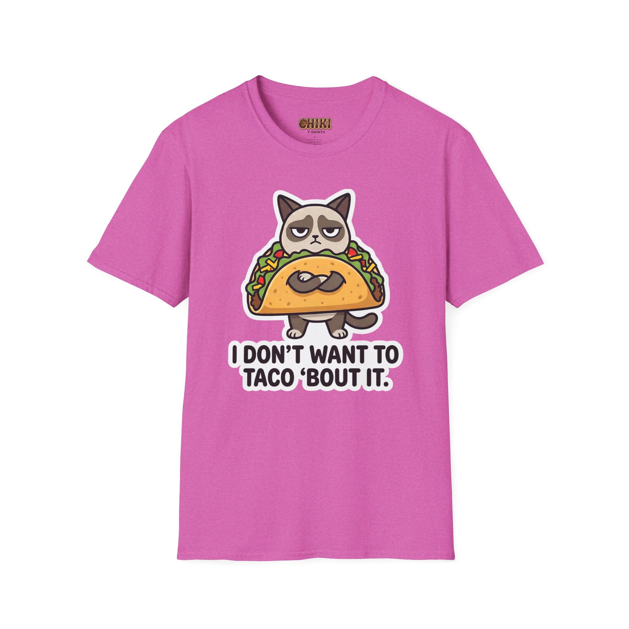 Grumpy Cat Taco T-Shirt — "I Don't Want to Taco 'Bout It" Graphic Tee