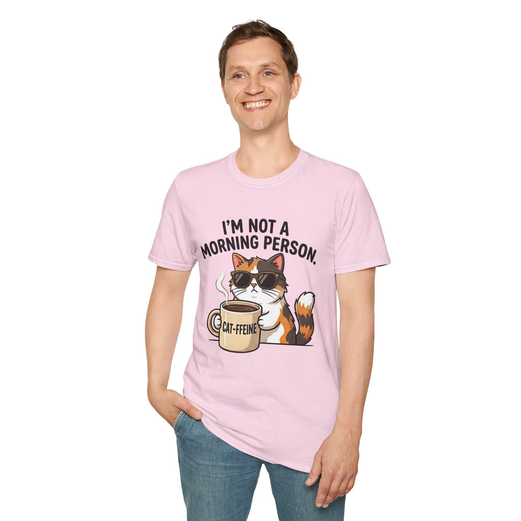 I’m Not a Morning Person Cat Coffee T-Shirt