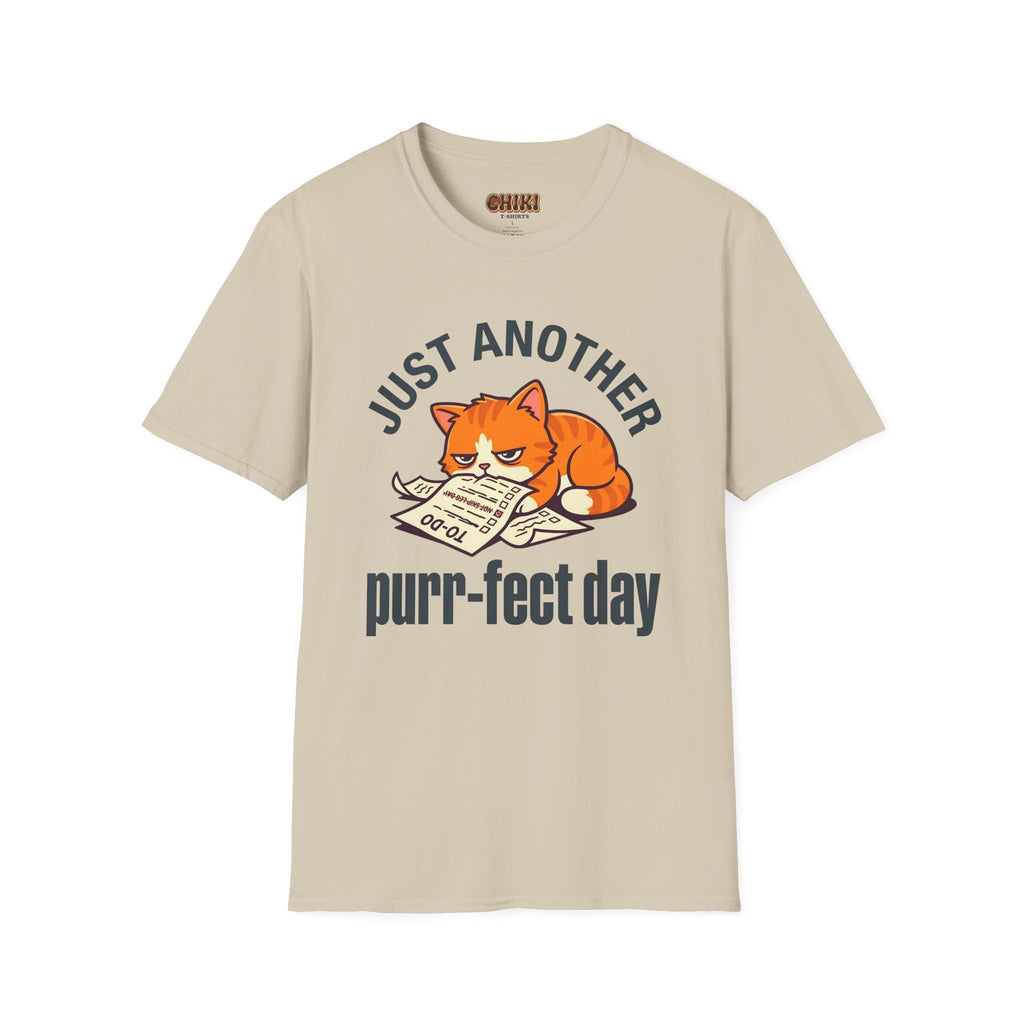 T-Shirt — "Just Another Purr-fect Day" Cat Graphic Tee
