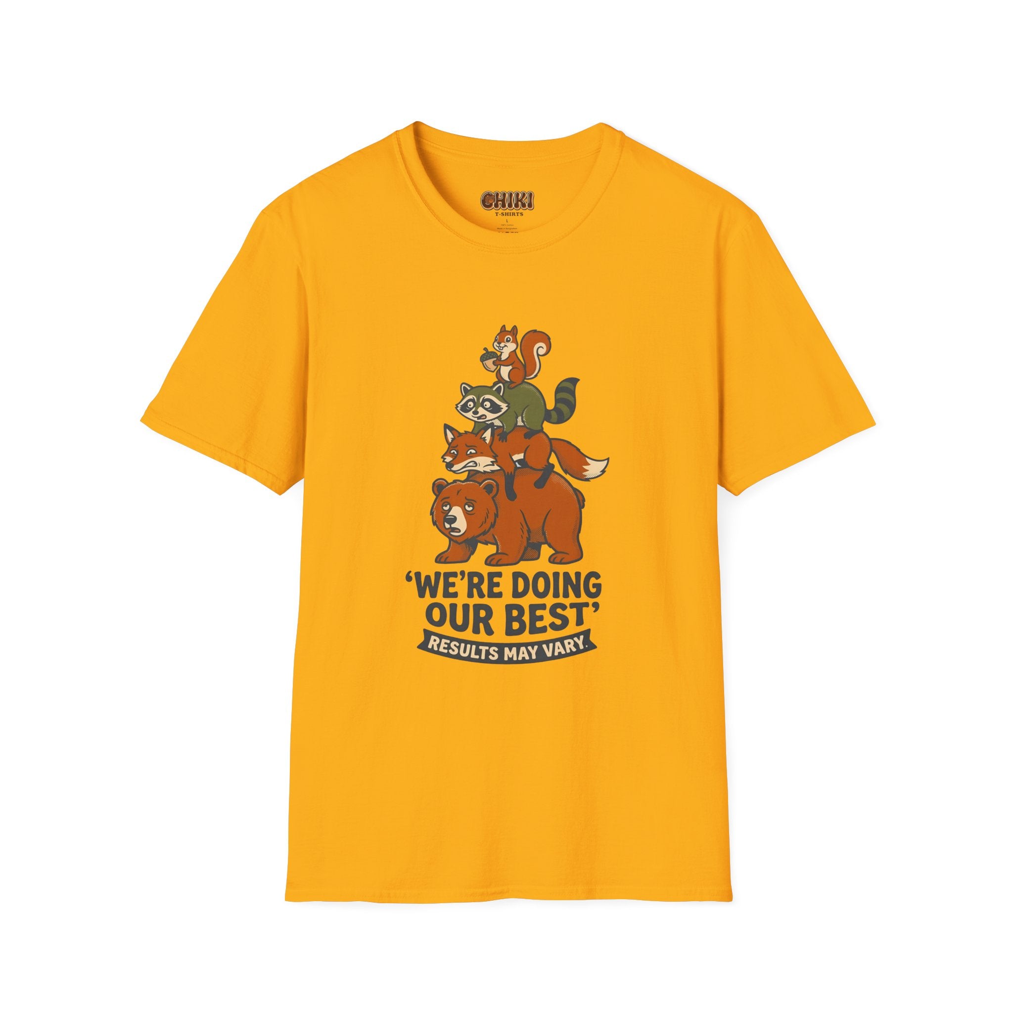 T‑Shirt — "We’re Doing Our Best" Cute Forest Animals Graphic Tee