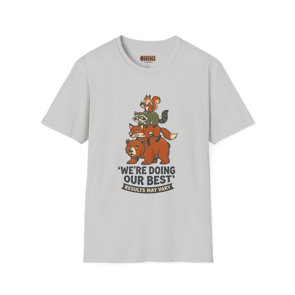 T‑Shirt — "We’re Doing Our Best" Cute Forest Animals Graphic Tee