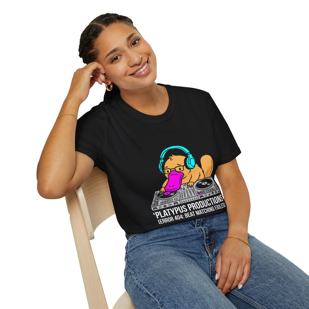 Platypus DJ T‑Shirt — 'Platypus Productions' Funny Music Producer Tee