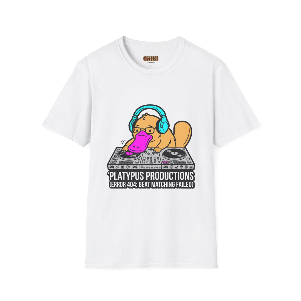 Platypus DJ T‑Shirt — 'Platypus Productions' Funny Music Producer Tee