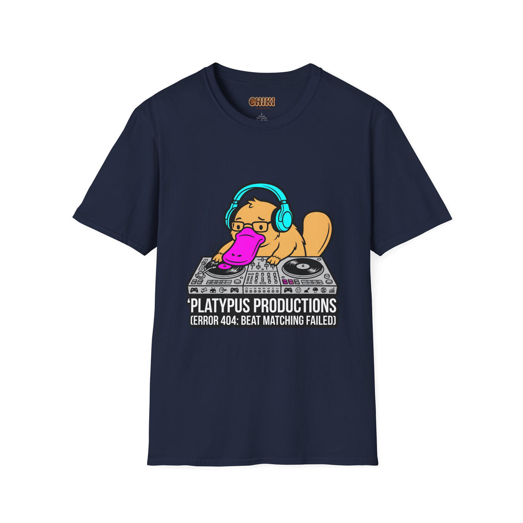 Platypus DJ T‑Shirt — 'Platypus Productions' Funny Music Producer Tee
