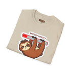 Slowly Shutting Down Sloth T-Shirt — Battery Low Cute Graphic Tee