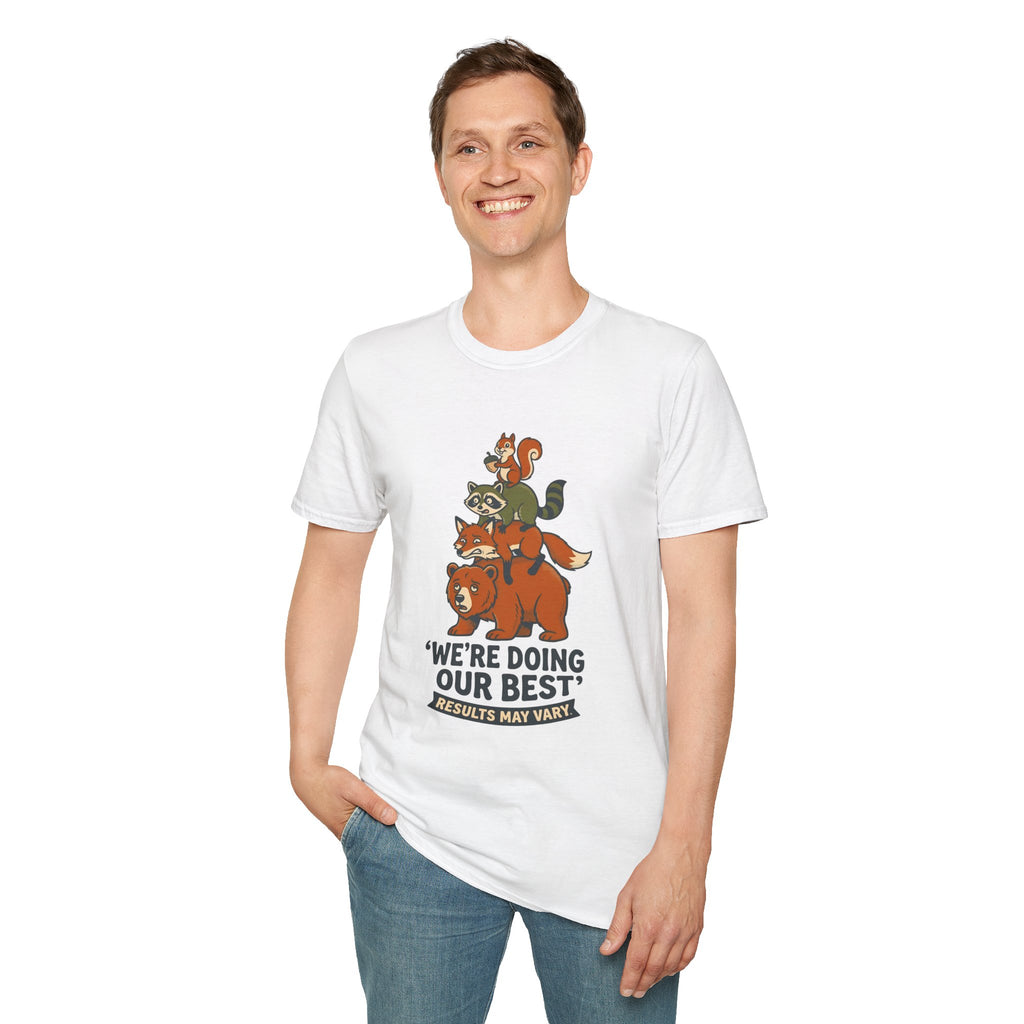 T‑Shirt — "We’re Doing Our Best" Cute Forest Animals Graphic Tee