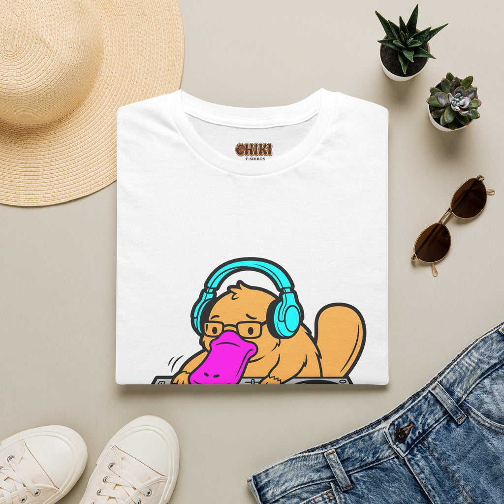 Platypus DJ T‑Shirt — 'Platypus Productions' Funny Music Producer Tee