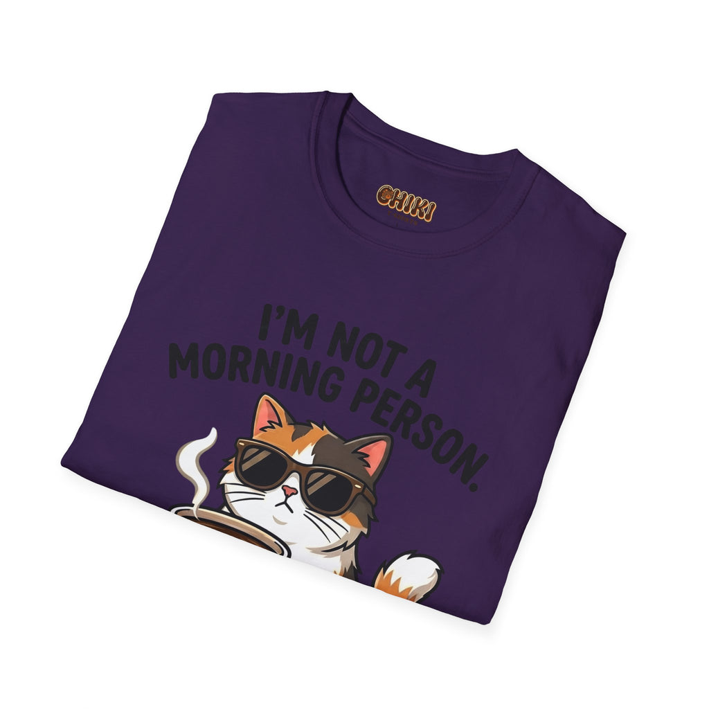 I’m Not a Morning Person Cat Coffee T-Shirt