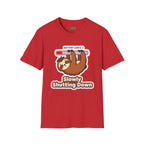 Slowly Shutting Down Sloth T-Shirt — Battery Low Cute Graphic Tee