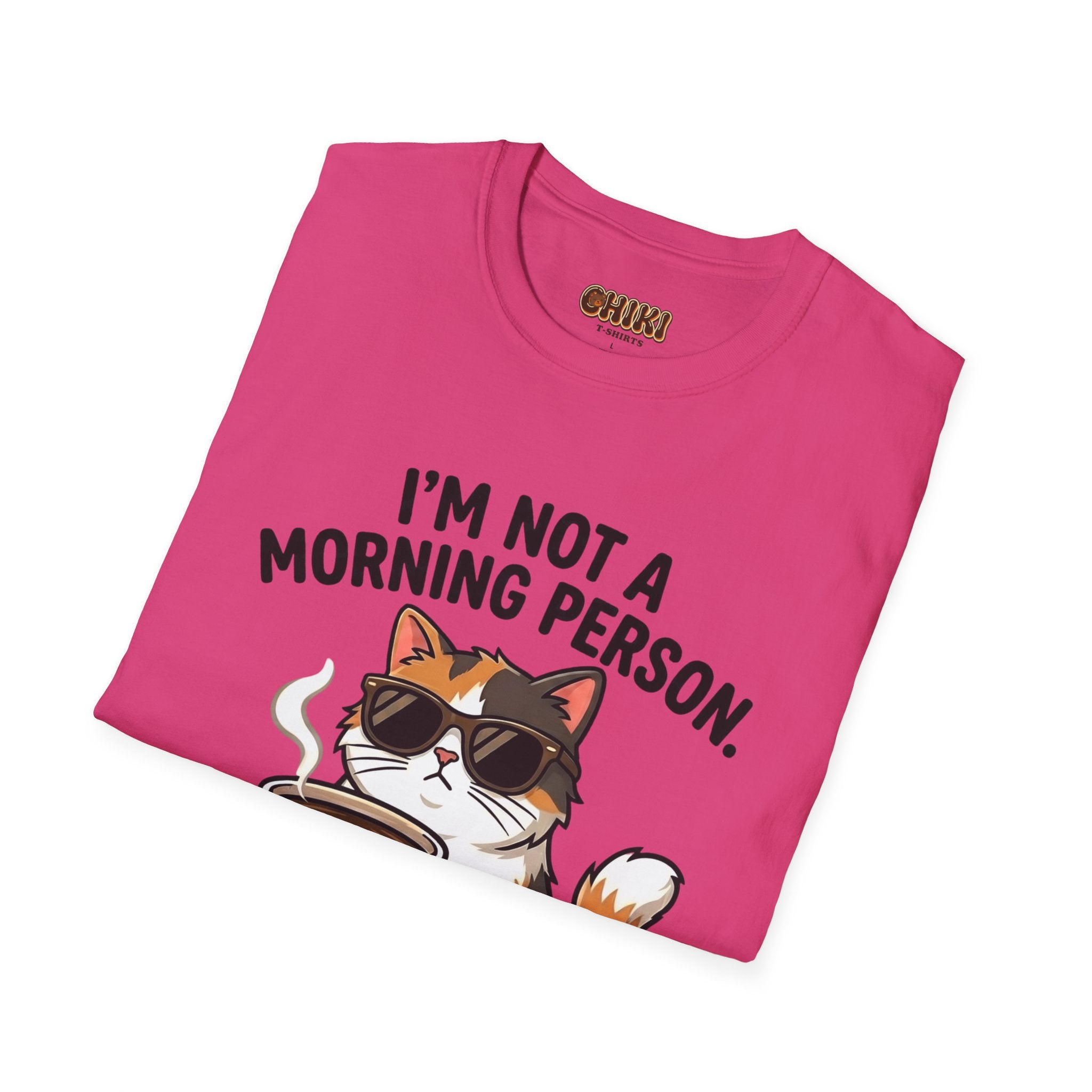 I’m Not a Morning Person Cat Coffee T-Shirt