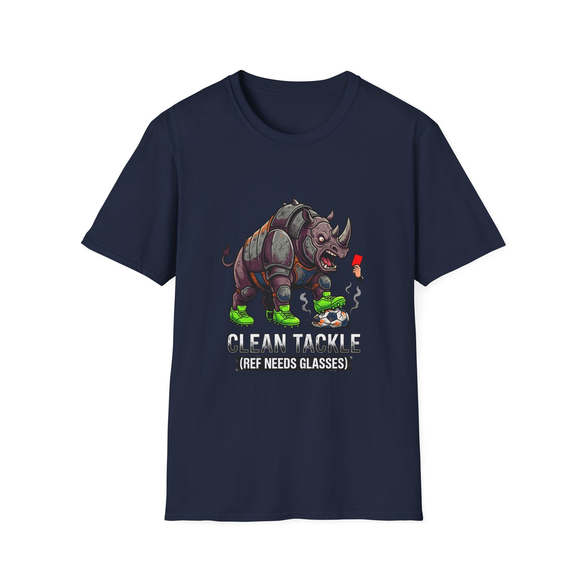 T-Shirt- clean tackle (ref need glasses) soccer t-shirt