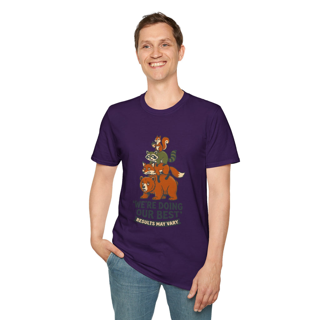 T‑Shirt — "We’re Doing Our Best" Cute Forest Animals Graphic Tee
