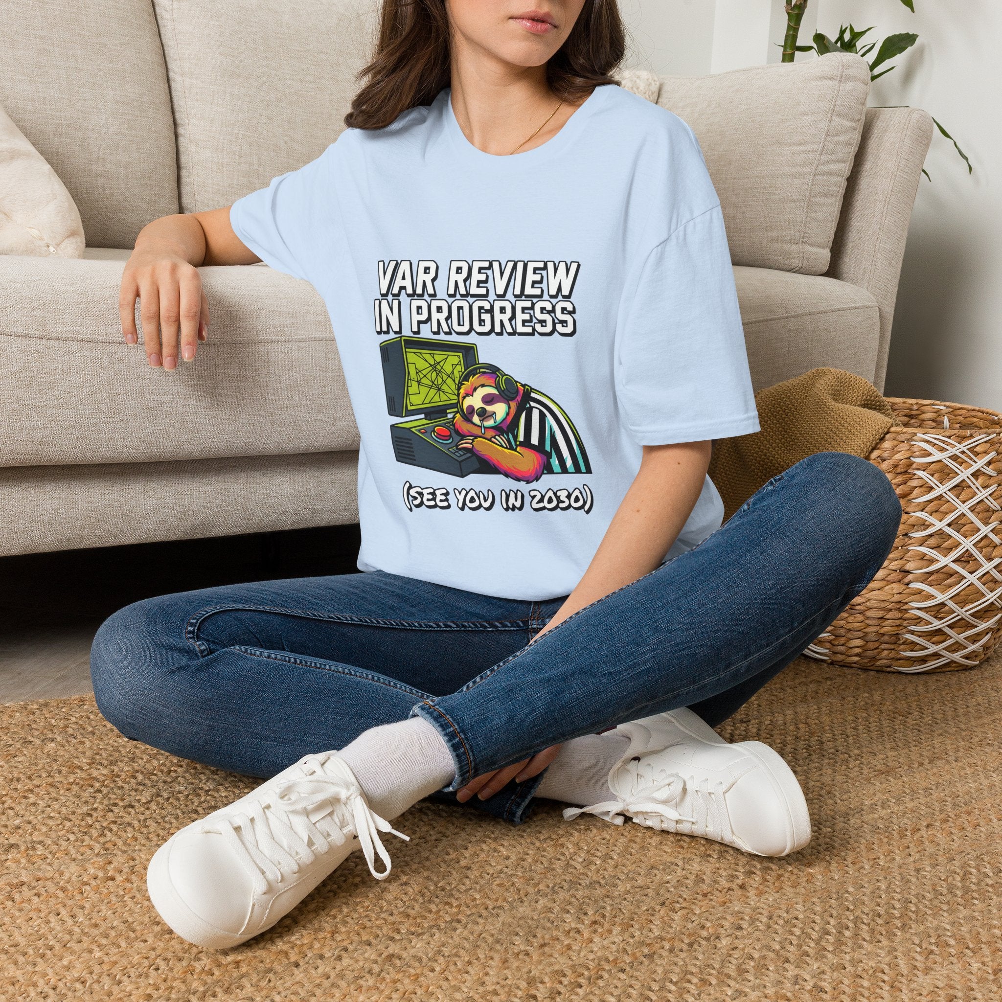 T‑Shirt — "VAR REVIEW IN PROGRESS" Funny soccer Shirt (See You in 2030)