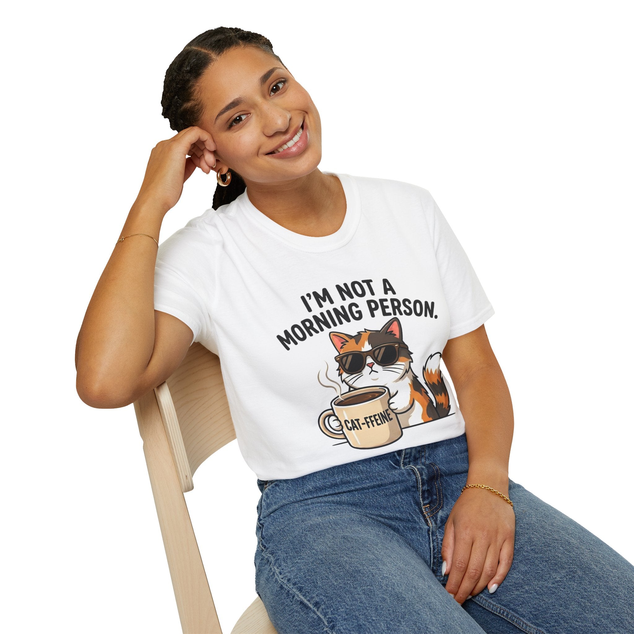 I’m Not a Morning Person Cat Coffee T-Shirt