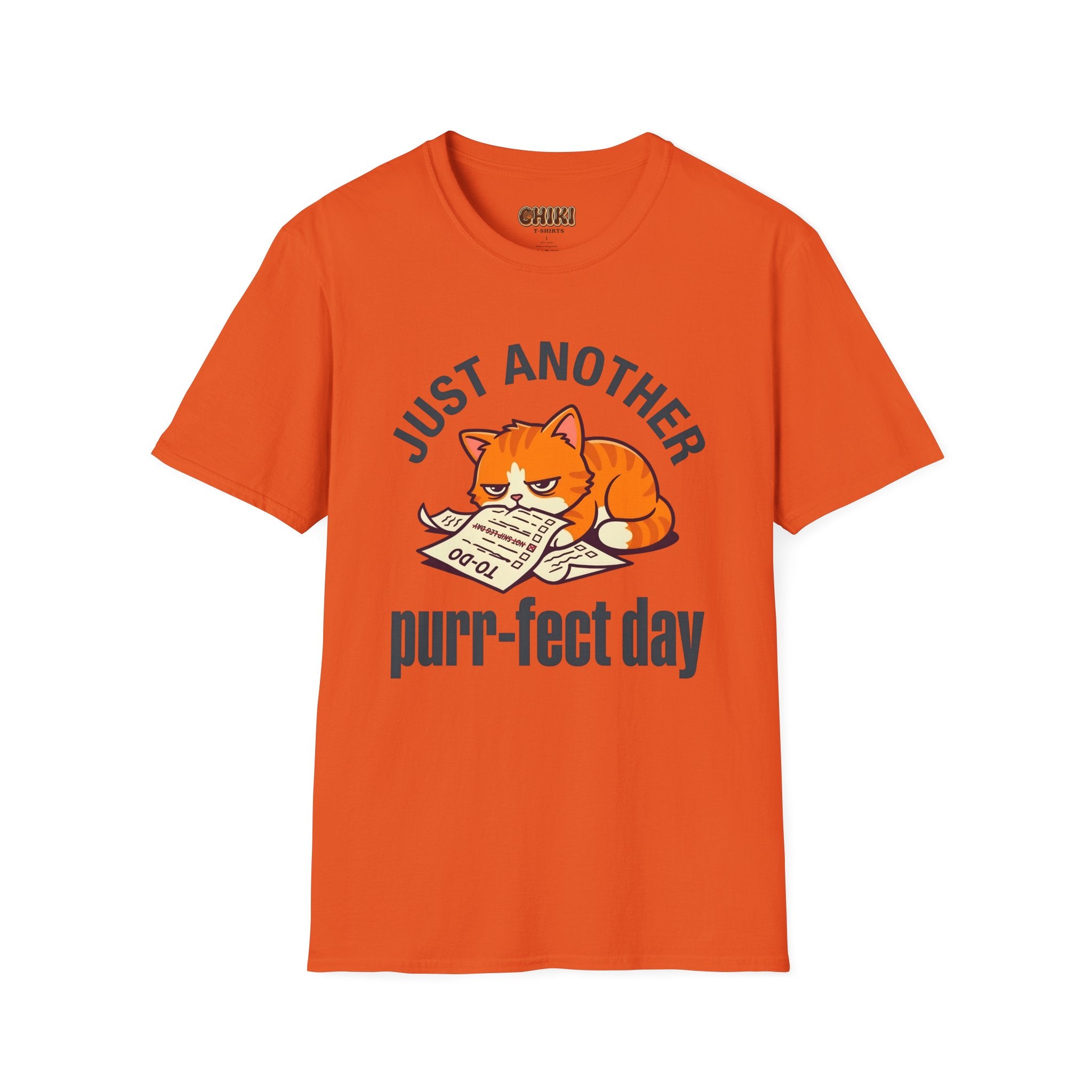 T-Shirt — "Just Another Purr-fect Day" Cat Graphic Tee