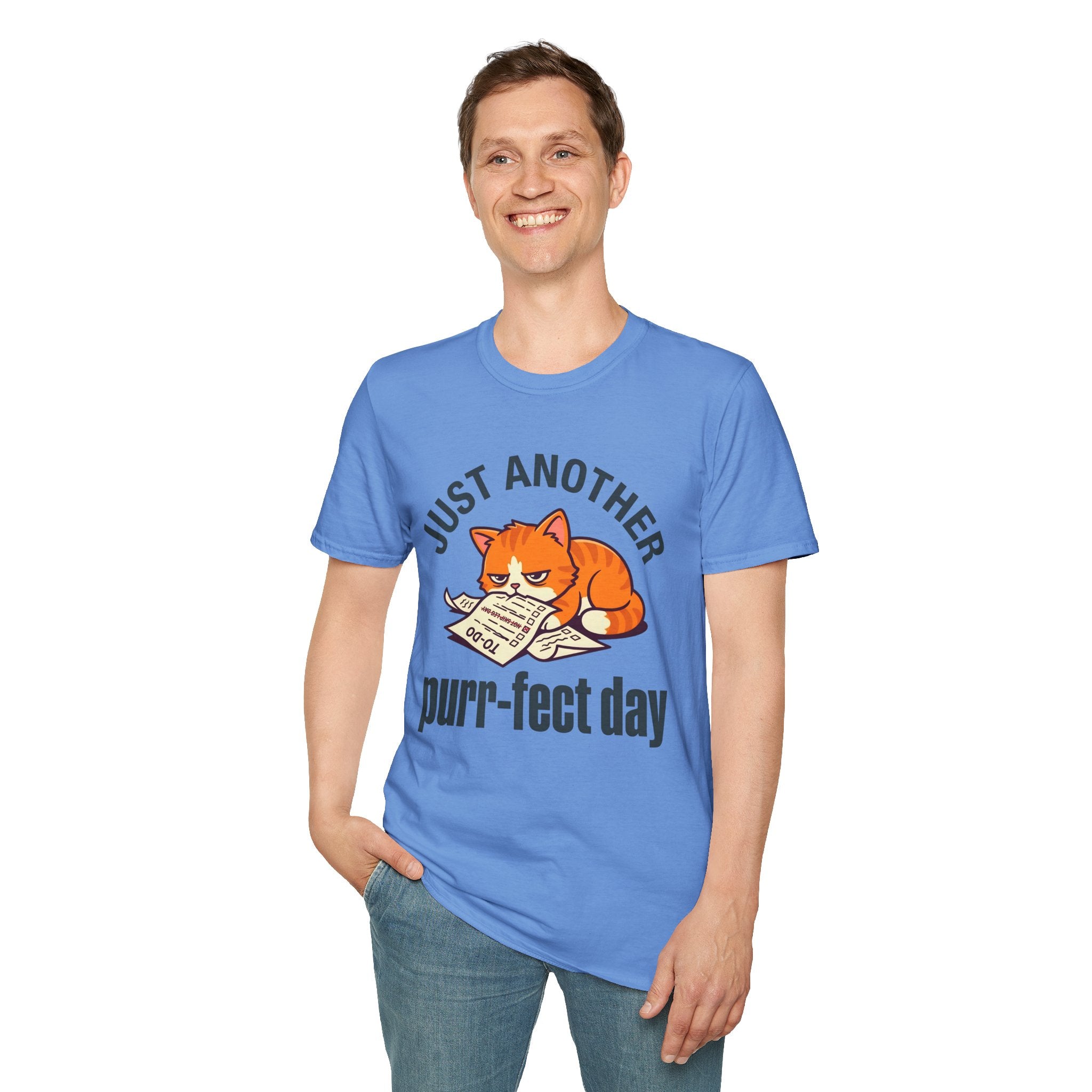T-Shirt — "Just Another Purr-fect Day" Cat Graphic Tee