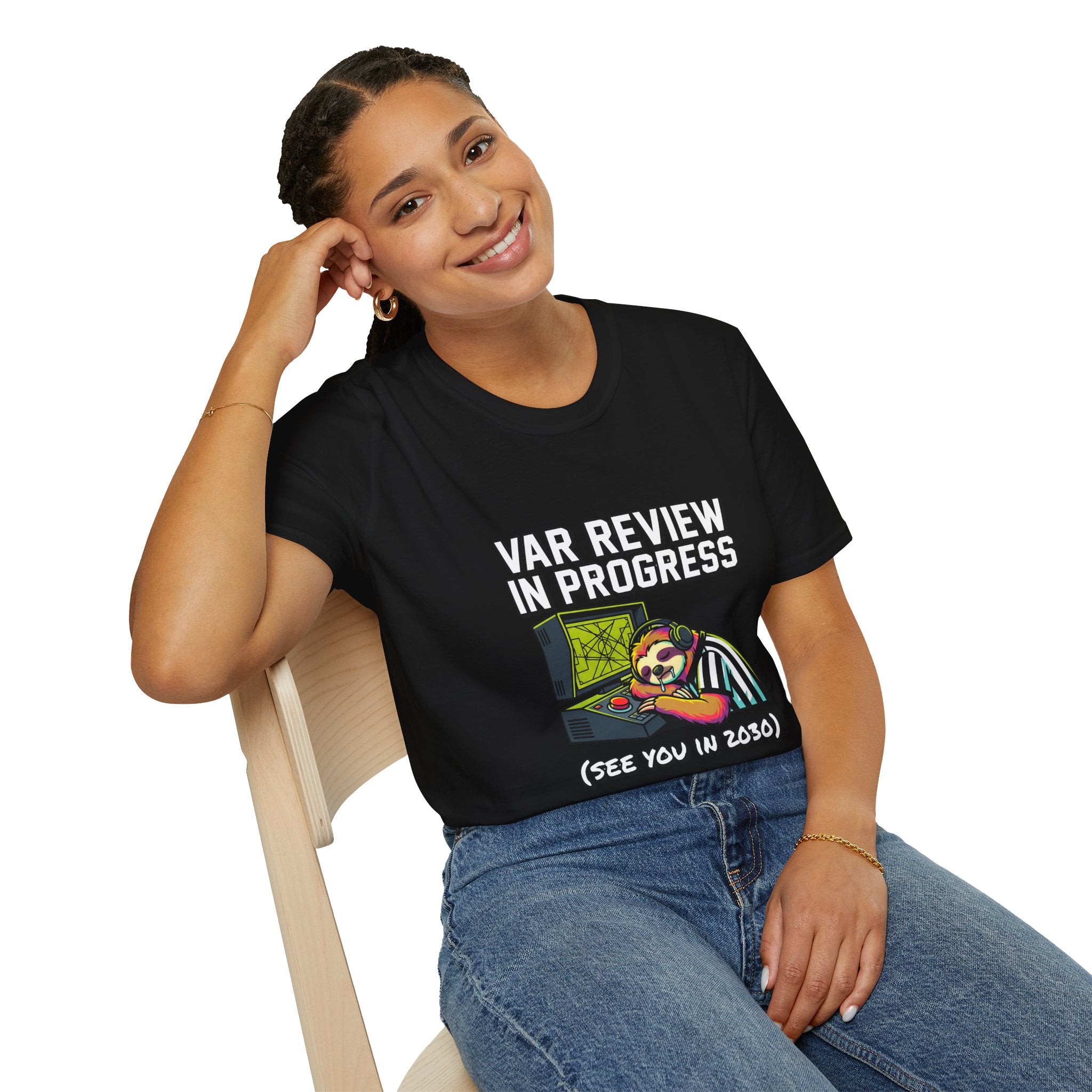 T‑Shirt — "VAR REVIEW IN PROGRESS" Funny soccer Shirt (See You in 2030)