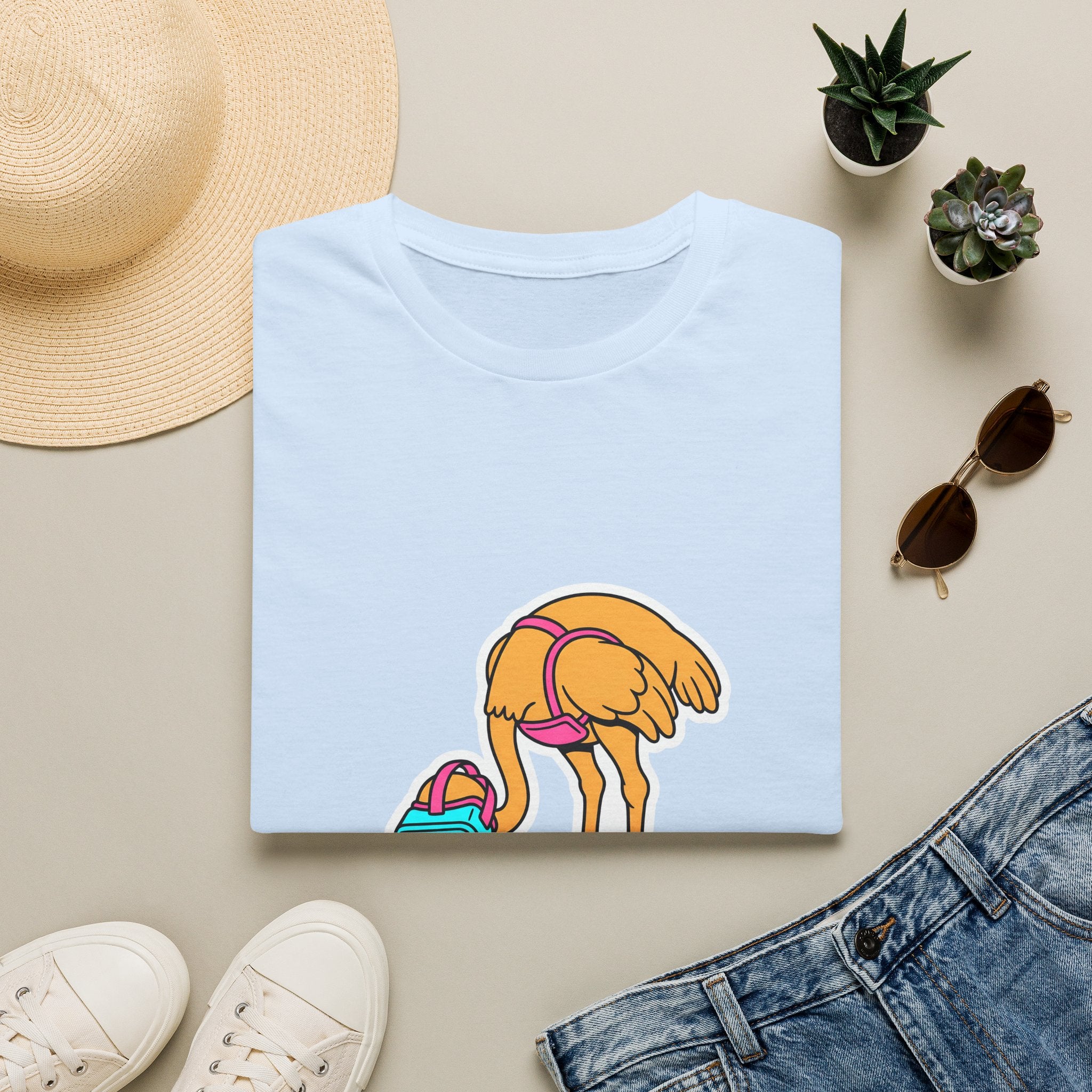 T-Shirt — Funny ‘Error 404 Reality Not Found’ Ostrich Graphic Tee