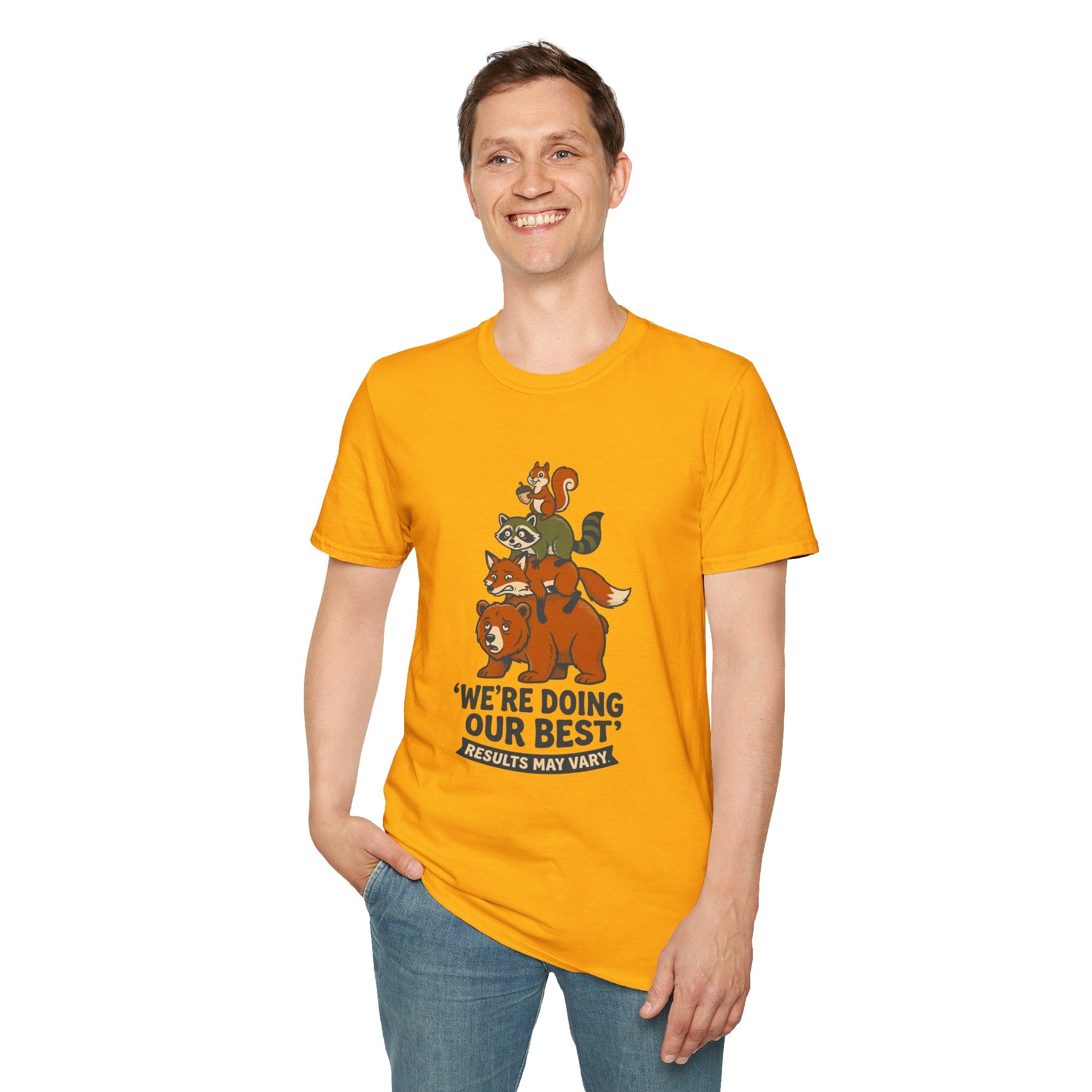 T‑Shirt — "We’re Doing Our Best" Cute Forest Animals Graphic Tee