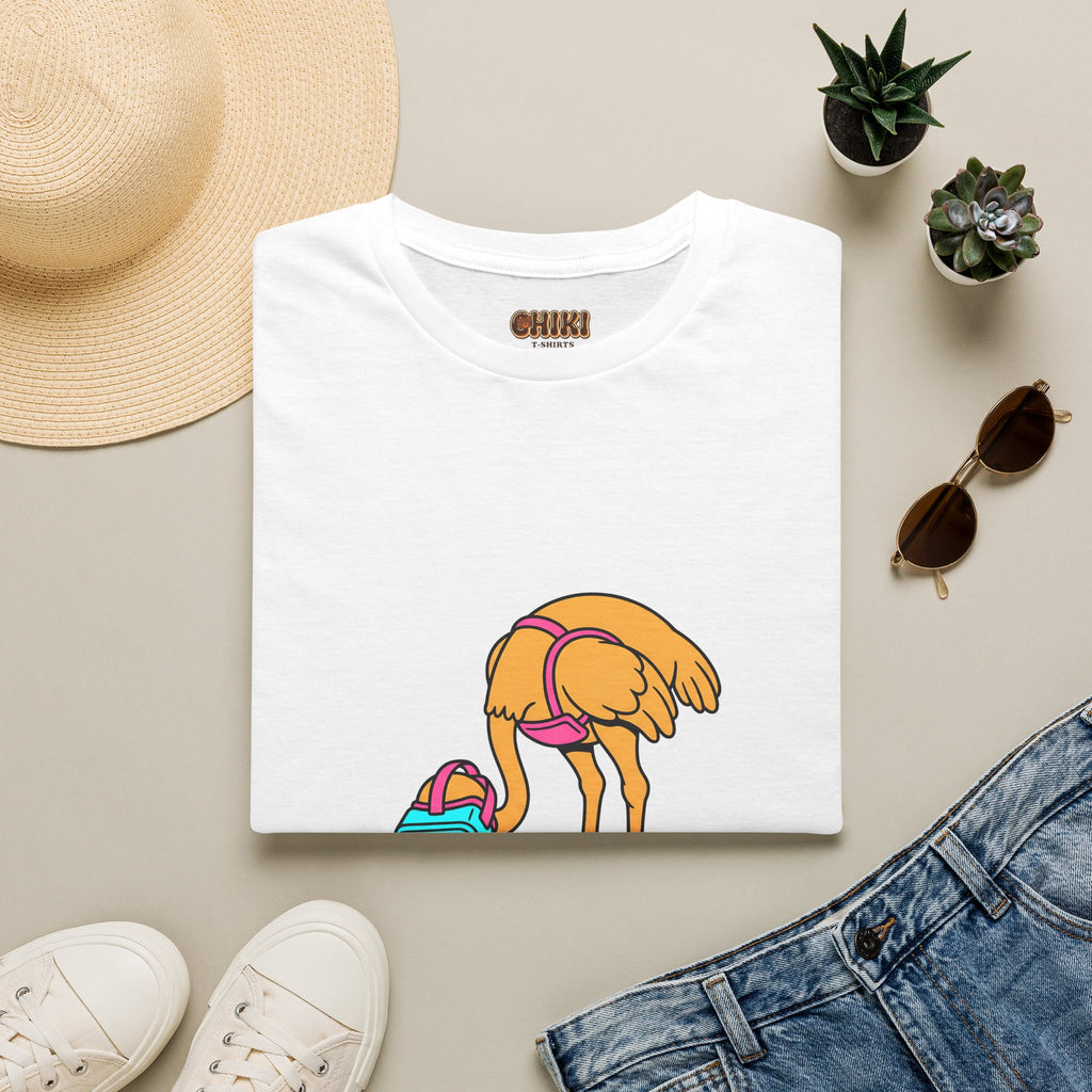 T-Shirt — Funny ‘Error 404 Reality Not Found’ Ostrich Graphic Tee