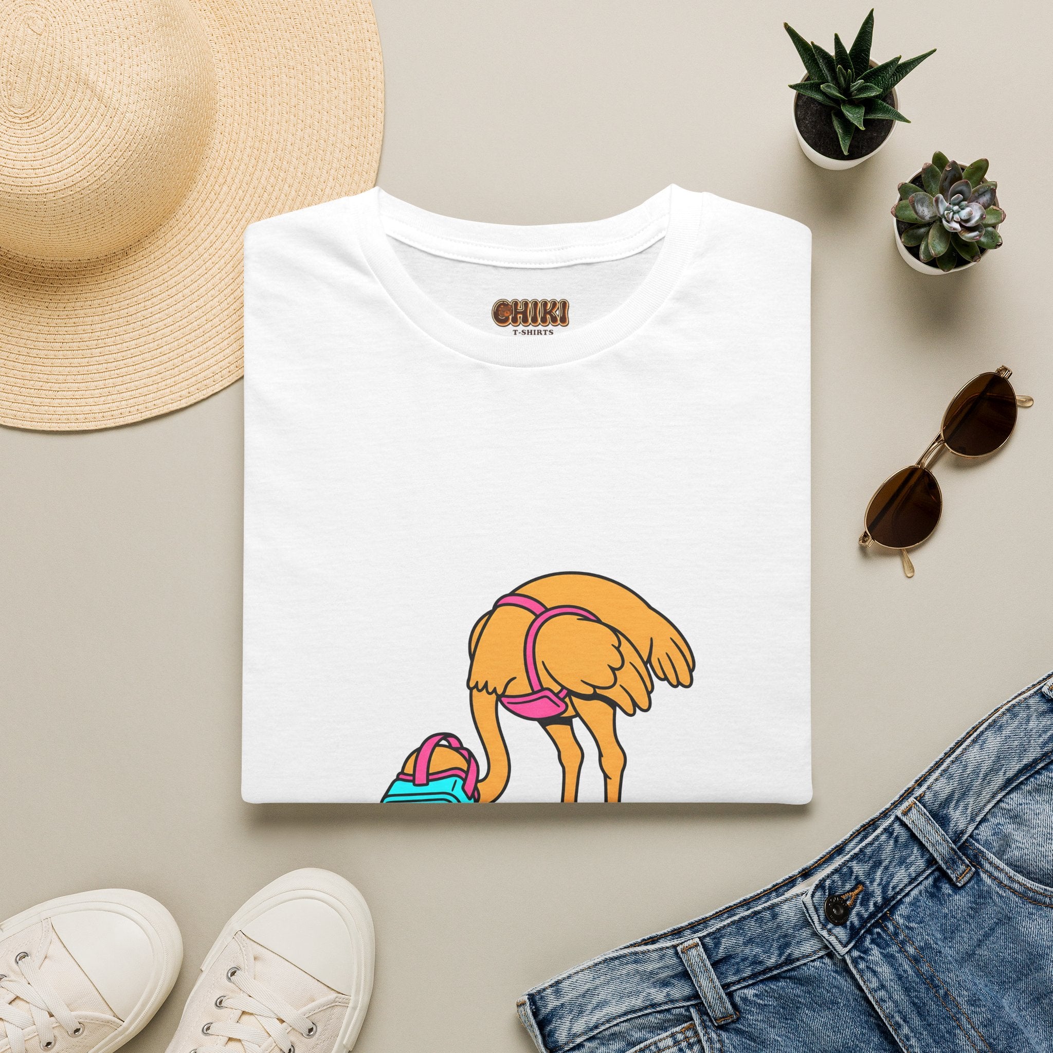 T-Shirt — Funny ‘Error 404 Reality Not Found’ Ostrich Graphic Tee