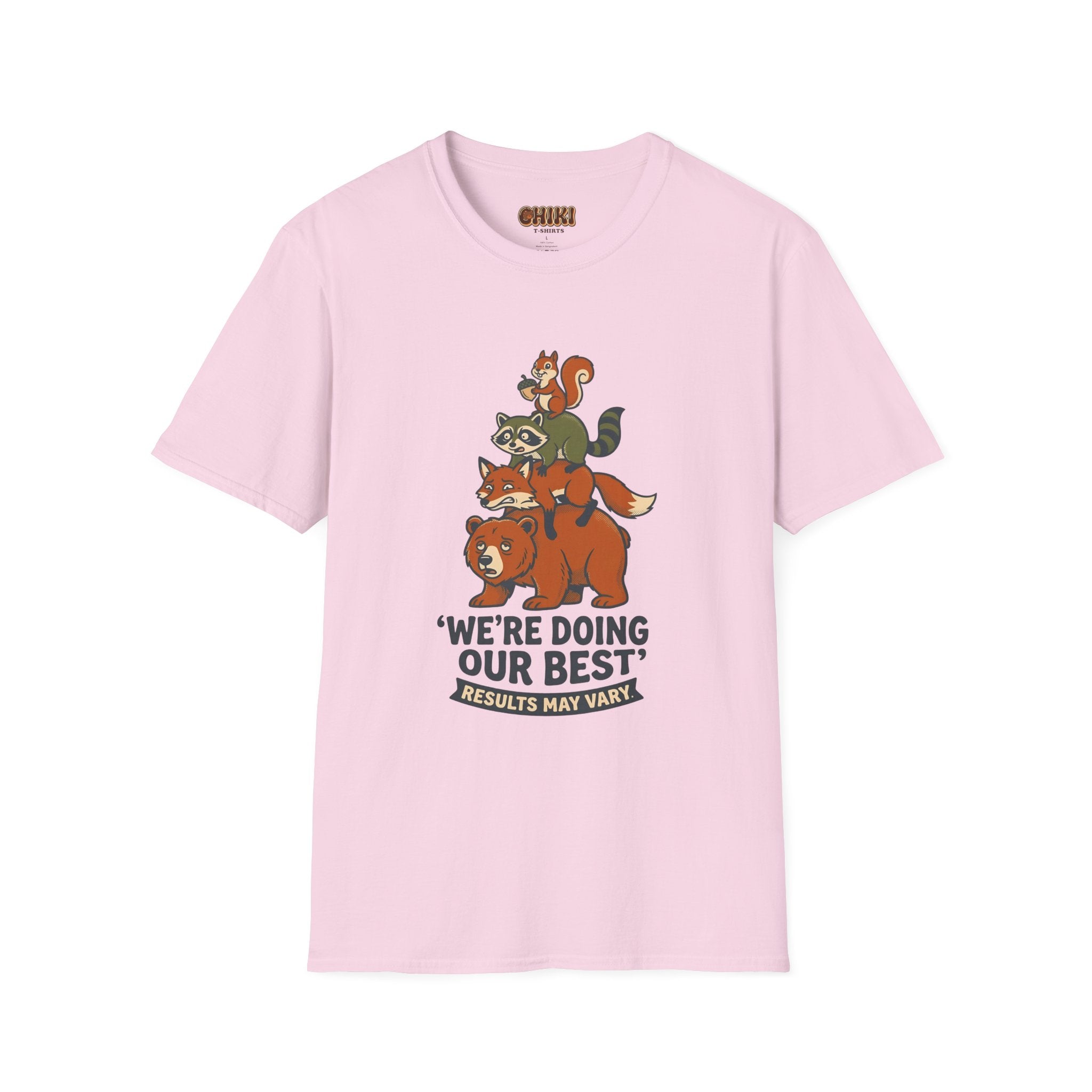 T‑Shirt — "We’re Doing Our Best" Cute Forest Animals Graphic Tee