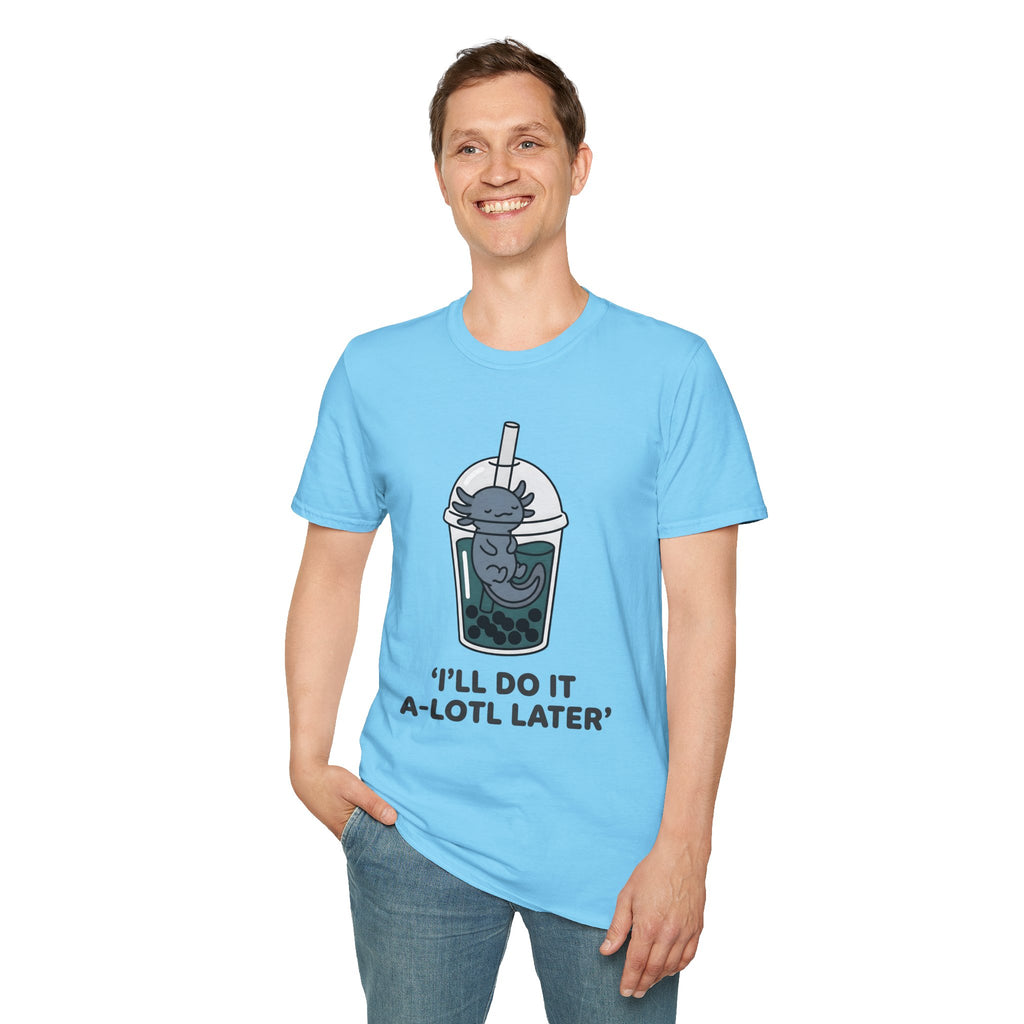 Boba Cat 'I'll Do It A-Lotl Later' T-Shirt