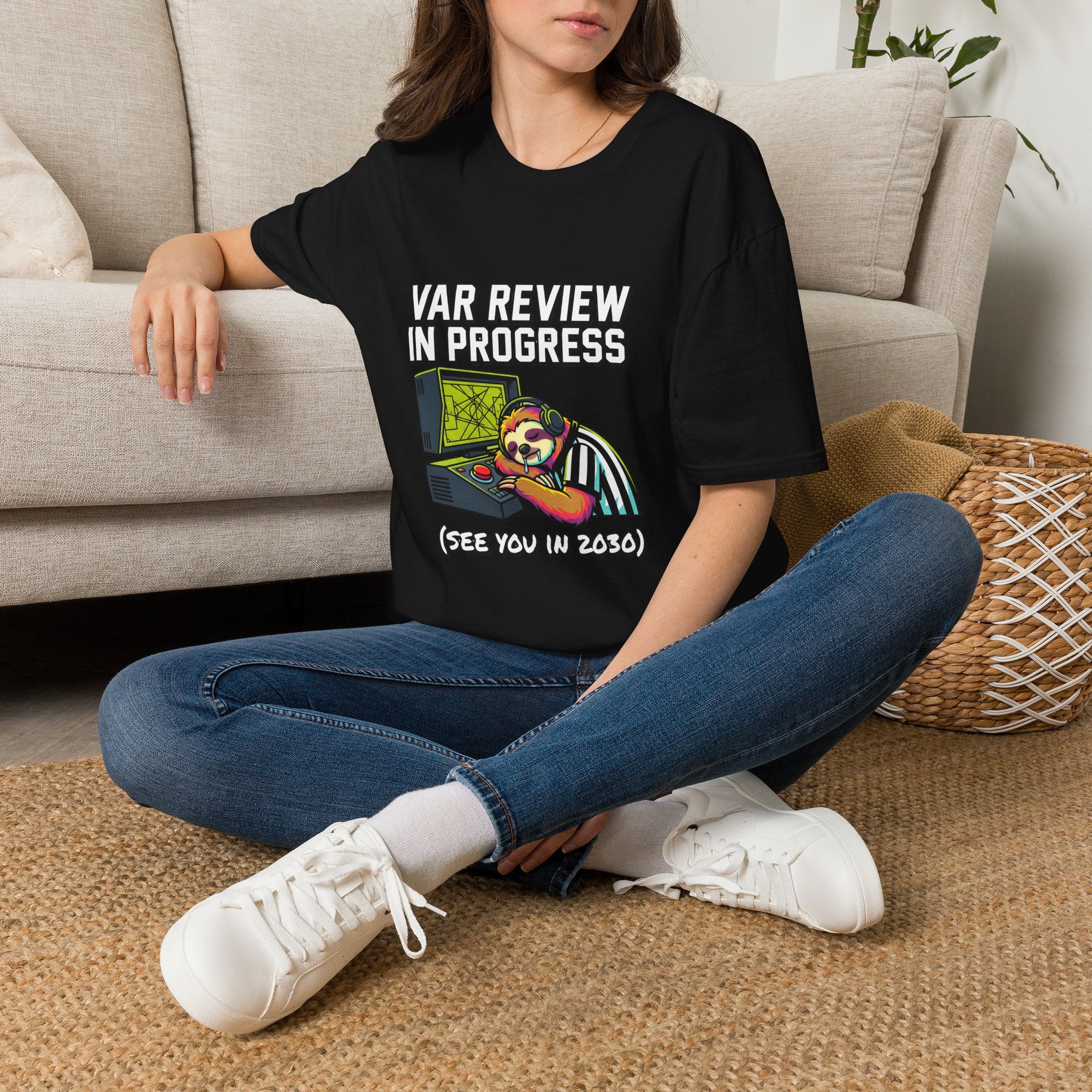 T‑Shirt — "VAR REVIEW IN PROGRESS" Funny soccer Shirt (See You in 2030)
