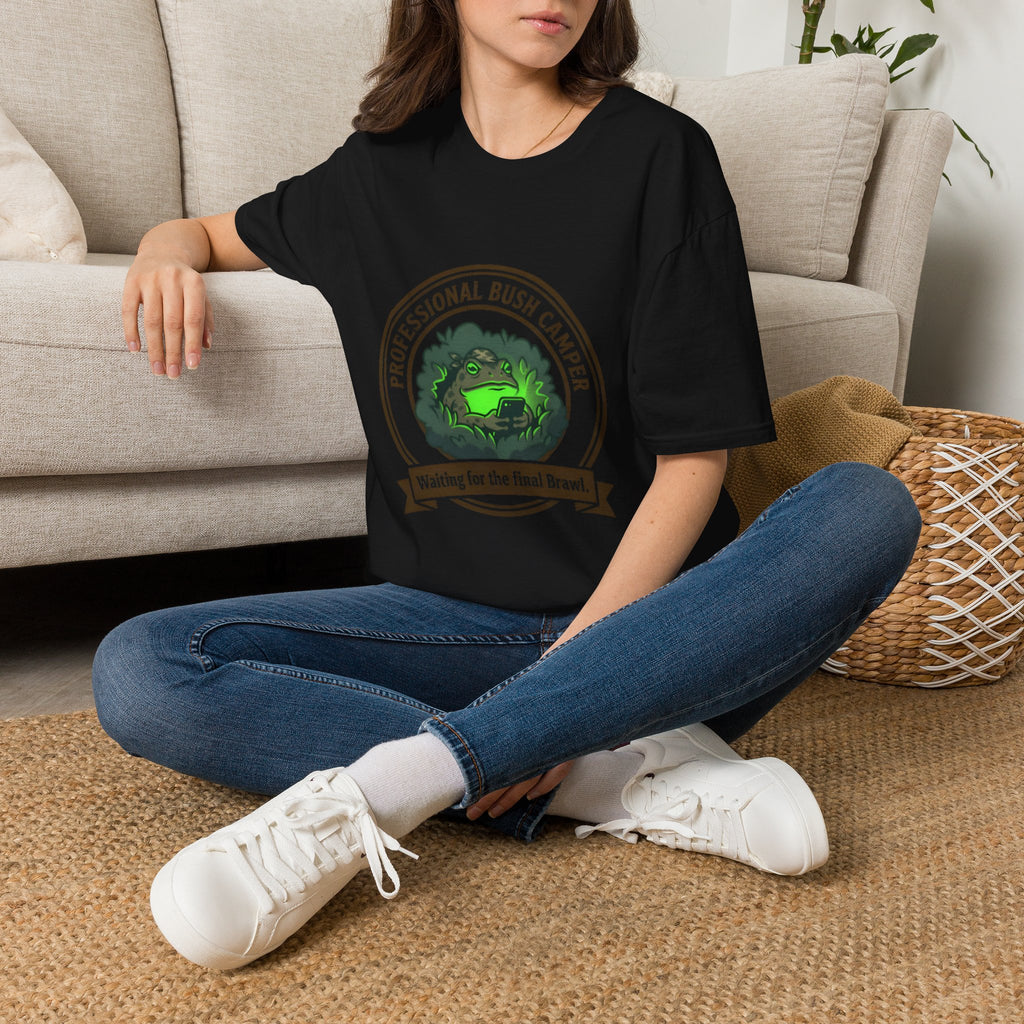 Professional Bush Camper T‑Shirt — "Waiting for the Final Breath" Camp Humor Tee