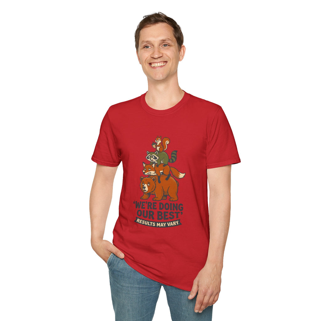 T‑Shirt — "We’re Doing Our Best" Cute Forest Animals Graphic Tee